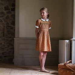 Orla Dress in Saffron Floral by Little Cotton Clothes