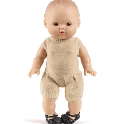 Orlando Tricot Romper (34cm Doll) in Cream by Minikane