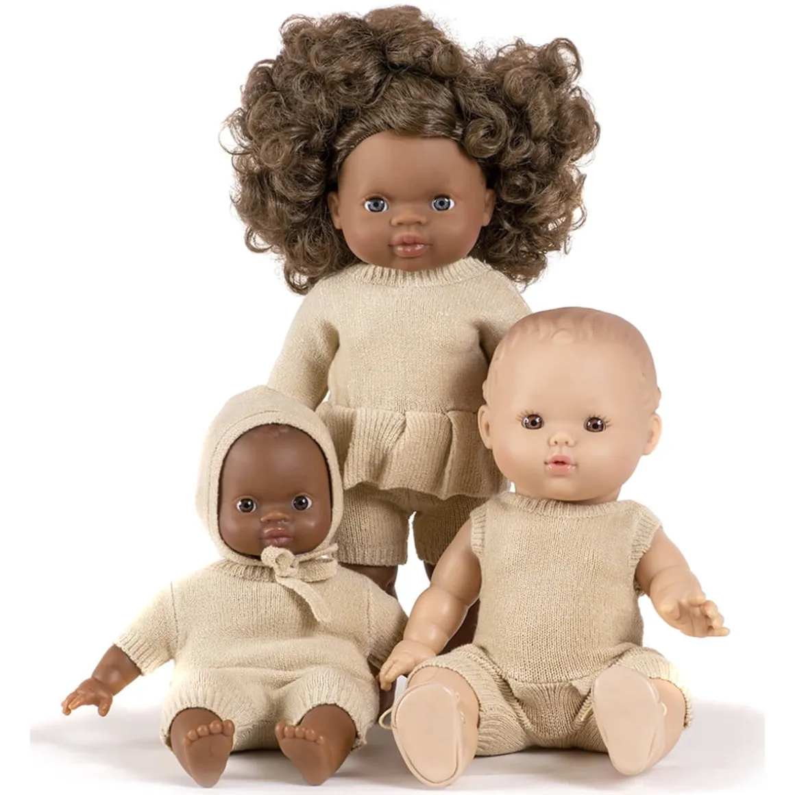 Orlando Tricot Romper (34cm Doll) in Cream by Minikane