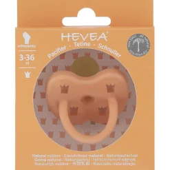 Orthodontic Natural Coloured Rubber Pacifier in Cantaloupe by Hevea