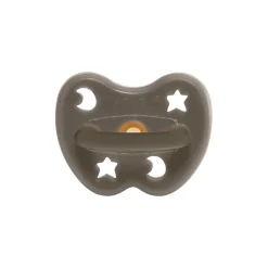 Orthodontic Natural Coloured Rubber Pacifier in Shitake Grey by Hevea