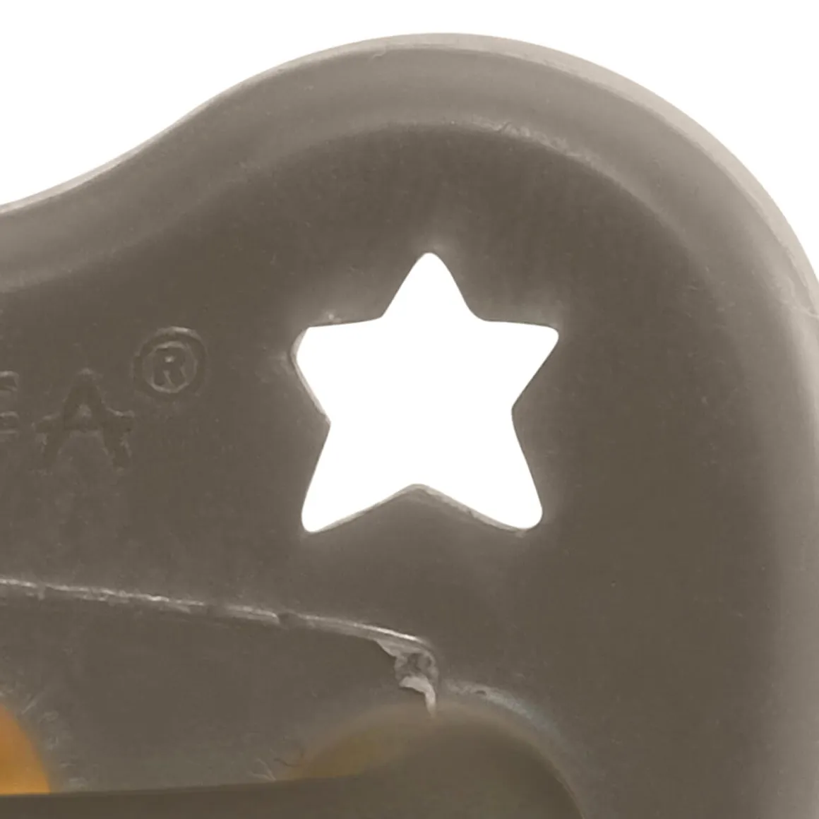 Orthodontic Natural Coloured Rubber Pacifier in Shitake Grey by Hevea