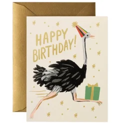 Ostrich Birthday Greetings Card By Rifle Paper Co.