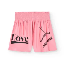 Ostrich Kids Shorts in Pink by The Animals Observatory