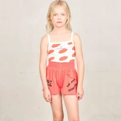 Ostrich Kids Shorts in Red by The Animals Observatory