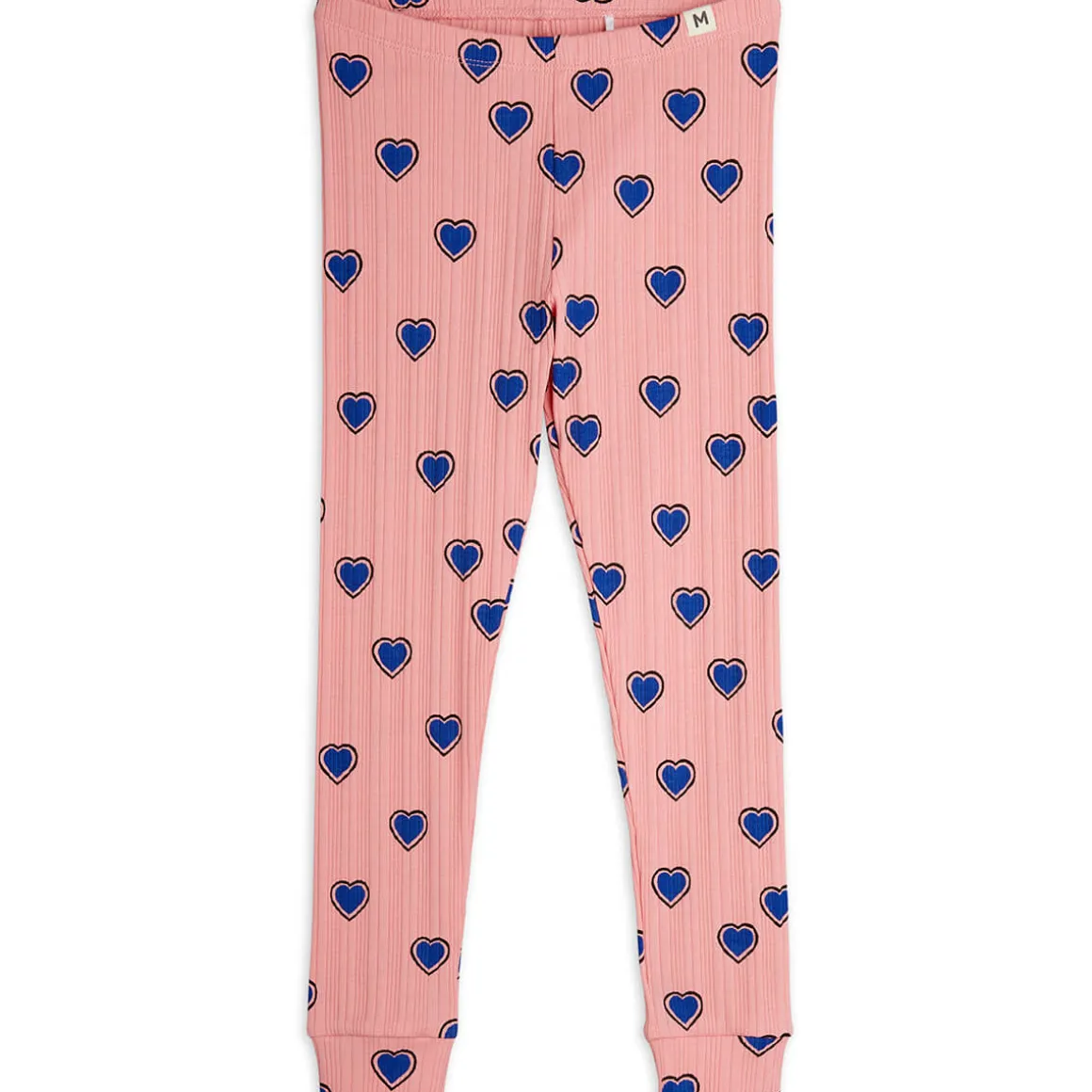 Outlined Hearts Leggings in Pink by Mini Rodini