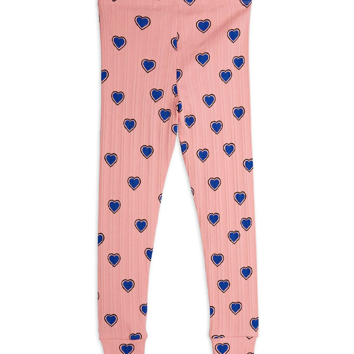 Outlined Hearts Leggings in Pink by Mini Rodini