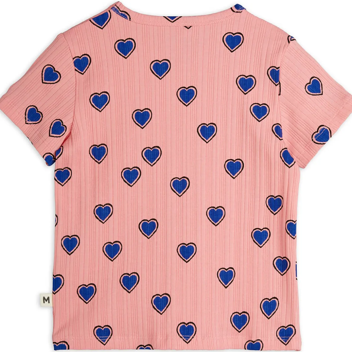 Outlined Hearts T Shirt in Pink by Mini Rodini