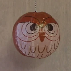 Owl Japanese Paper Balloon Greetings Card by Petra Boase