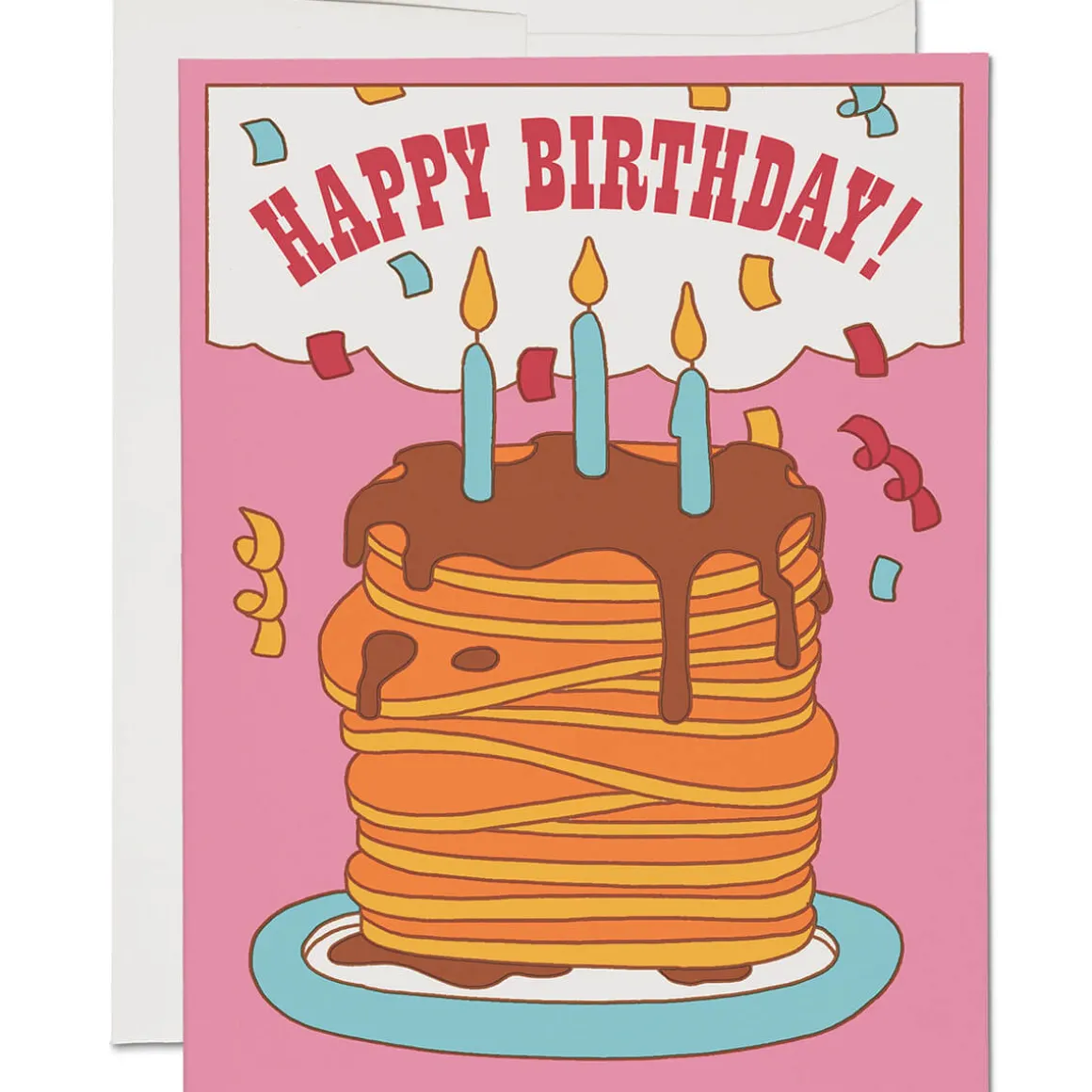 Pancake Birthday Greetings Card by Red Cap Cards