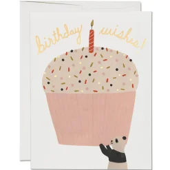 Panda Cupcake Greetings Card by Red Cap Cards