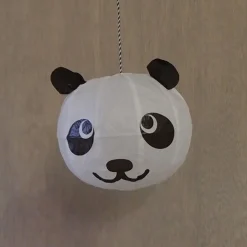 Panda Japanese Paper Balloon Greetings Card by Petra Boase