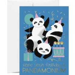 Pandamonium Greetings Card by Ellen Surrey for Card Nest