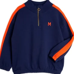 Panel Embroidered Sweatshirt in Blue by Mini Rodini