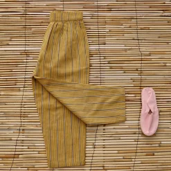 Pants in Curry Transat Stripe by Bonjour