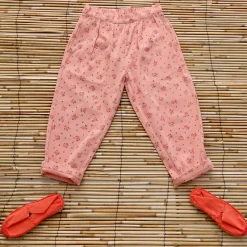 Pants in Rosa Bloom Print Denim by Bonjour
