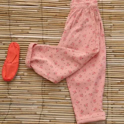 Pants in Rosa Bloom Print Denim by Bonjour