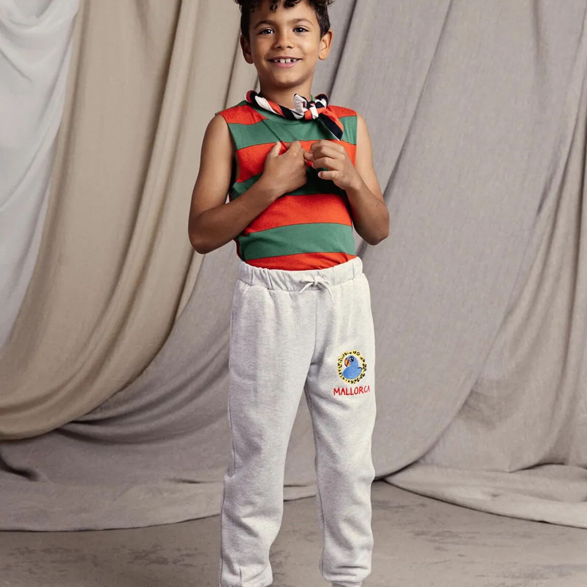 Parrot Embroidered Sweatpants by Mini Rodini