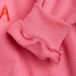 Parrot Embroidered Sweatshirt in Pink by Mini Rodini