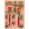 Parrots And Plants Greetings Card by Wildflower Cards
