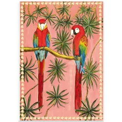 Parrots And Plants Greetings Card by Wildflower Cards