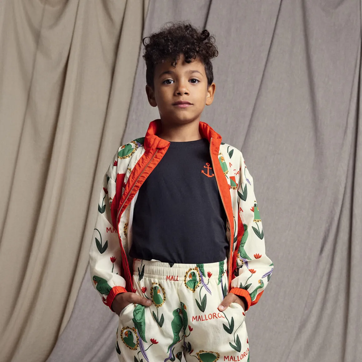 Parrots AOP Tracksuit Jacket by Mini Rodini