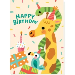 Party Animals Birthday Greetings Card by Grace Habib for Stormy Knight