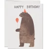 Party Bear Greetings Card by Red Cap Cards