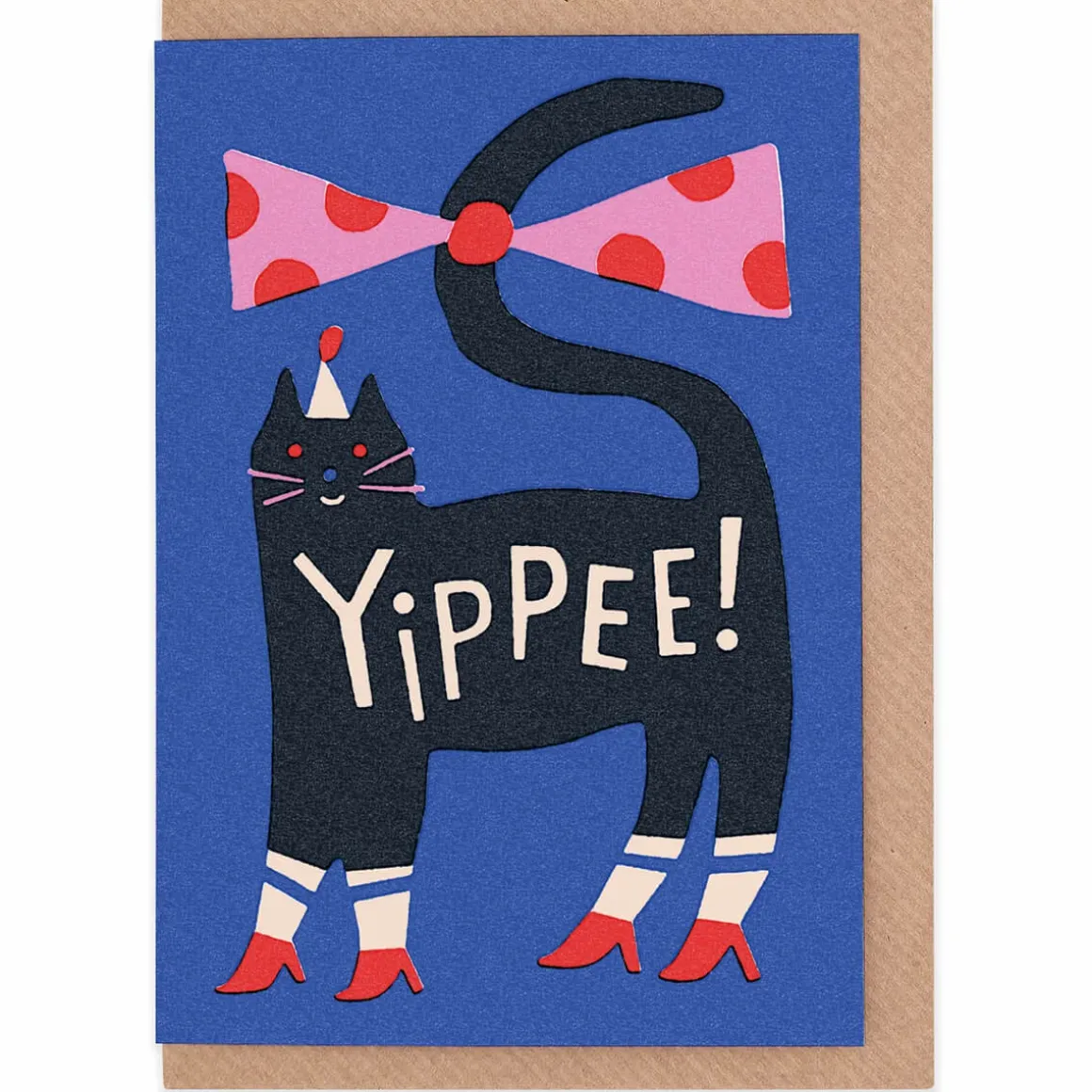 Party Cat Greetings Card by Sue Doeksen for Evermade