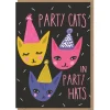 Party Cats Greetings Card by Amy Hodkin for Earlybird Designs
