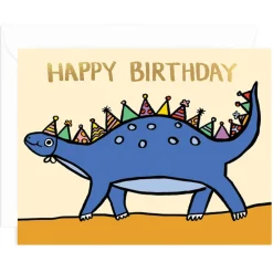 Party Dino Birthday Greetings Card by Alice Bowsher for Wrap