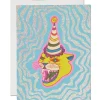 Party Hat Cat Greetings Card by Red Cap Cards