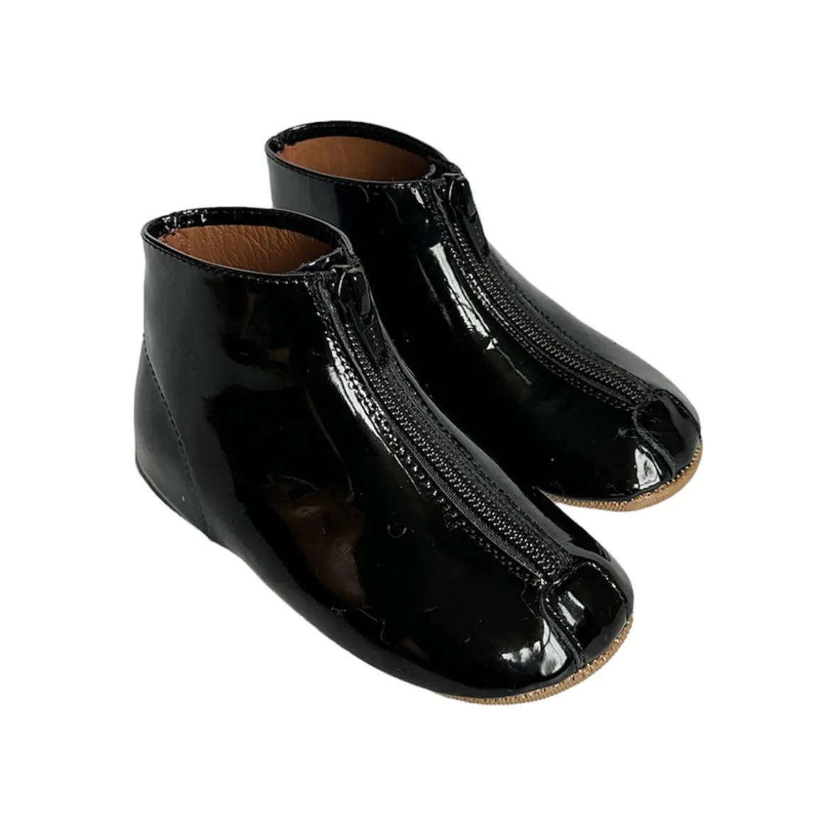 Patent Leather Booties in Black by PèPè