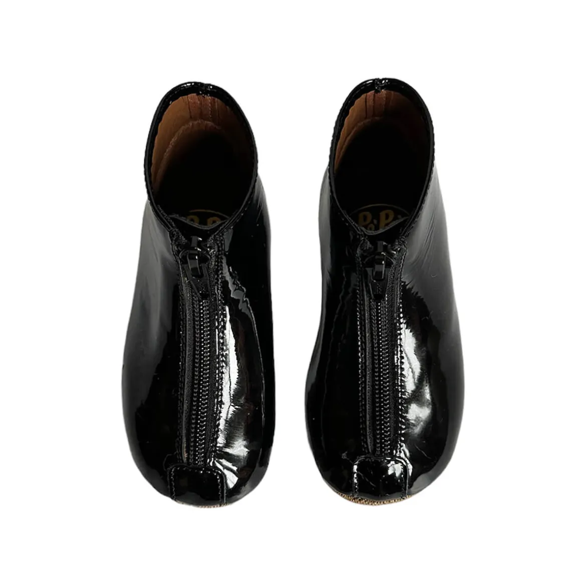 Patent Leather Booties in Black by PèPè