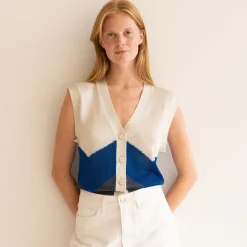 Patric Colour Block Vest by The Tiny Big Sister - Last Ones In Stock - EUR 34-36 (UK 6-8)