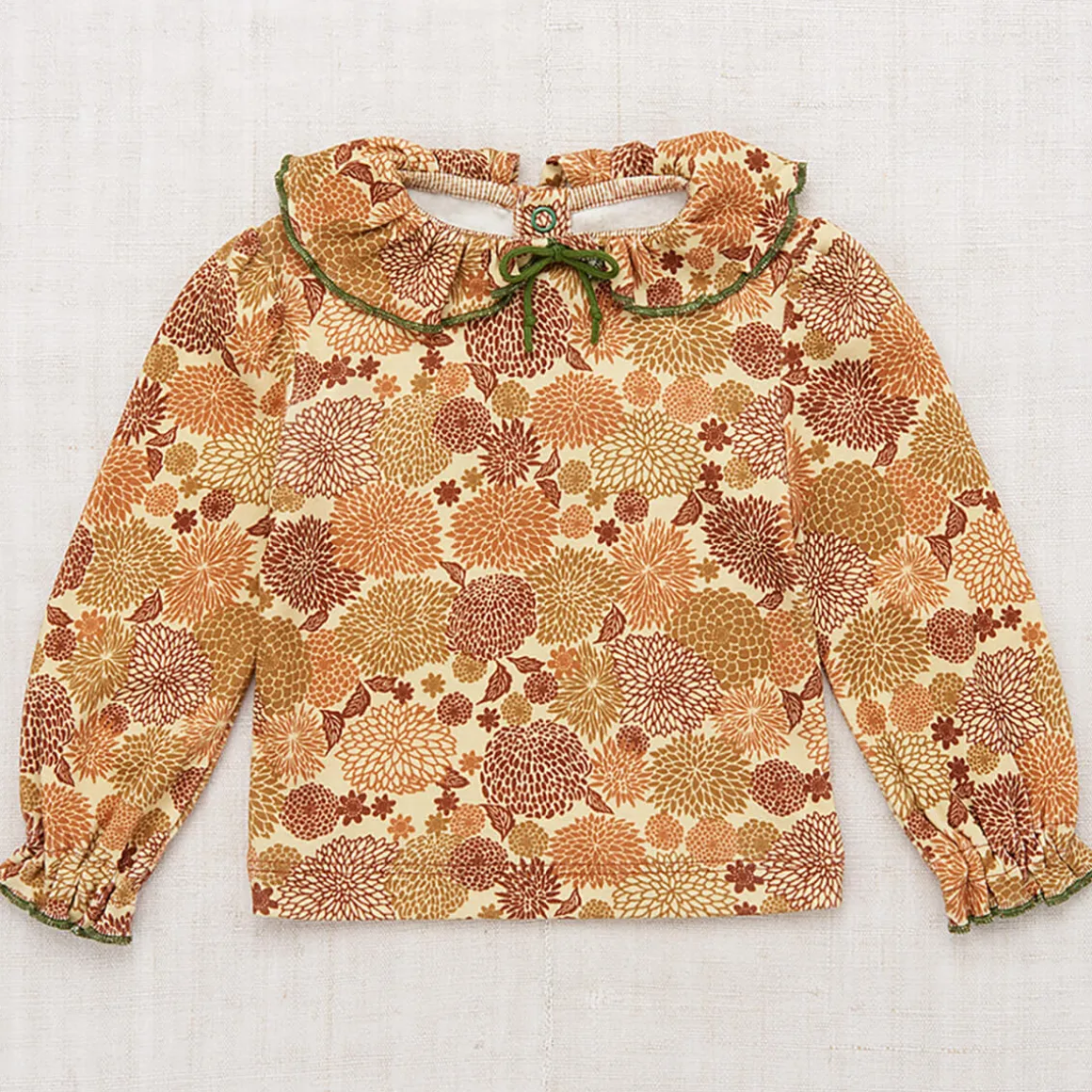Pattie Baby Top in Acorn Chrysanthemum by Misha & Puff