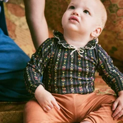Pattie Onesie in Licorice Bohemia by Misha & Puff - Last One In Stock - 0-6 Months
