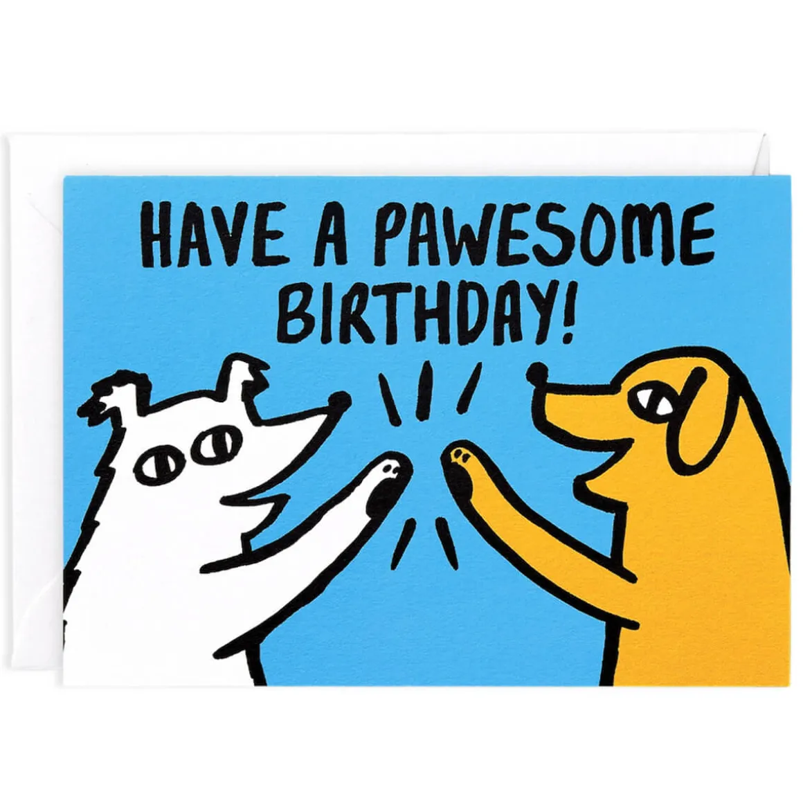 Pawesome Birthday Greetings Card by Alice Bowsher for Wrap