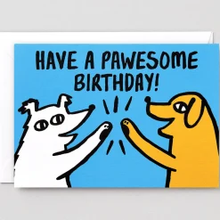 Pawesome Birthday Greetings Card by Alice Bowsher for Wrap