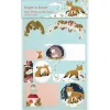 Paw Prints in the Snow Sticker Labels Sheet by Roger La Borde