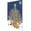 Paw Prints Tree Laser Cut Christmas Greetings Card By Roger La Borde