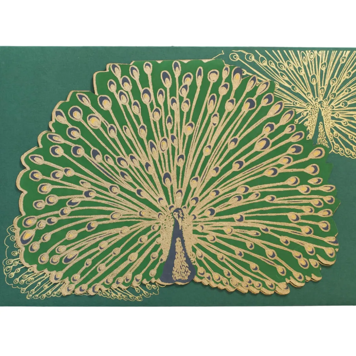 Peacock Shaped Greetings Card by East End Press