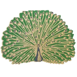Peacock Shaped Greetings Card by East End Press