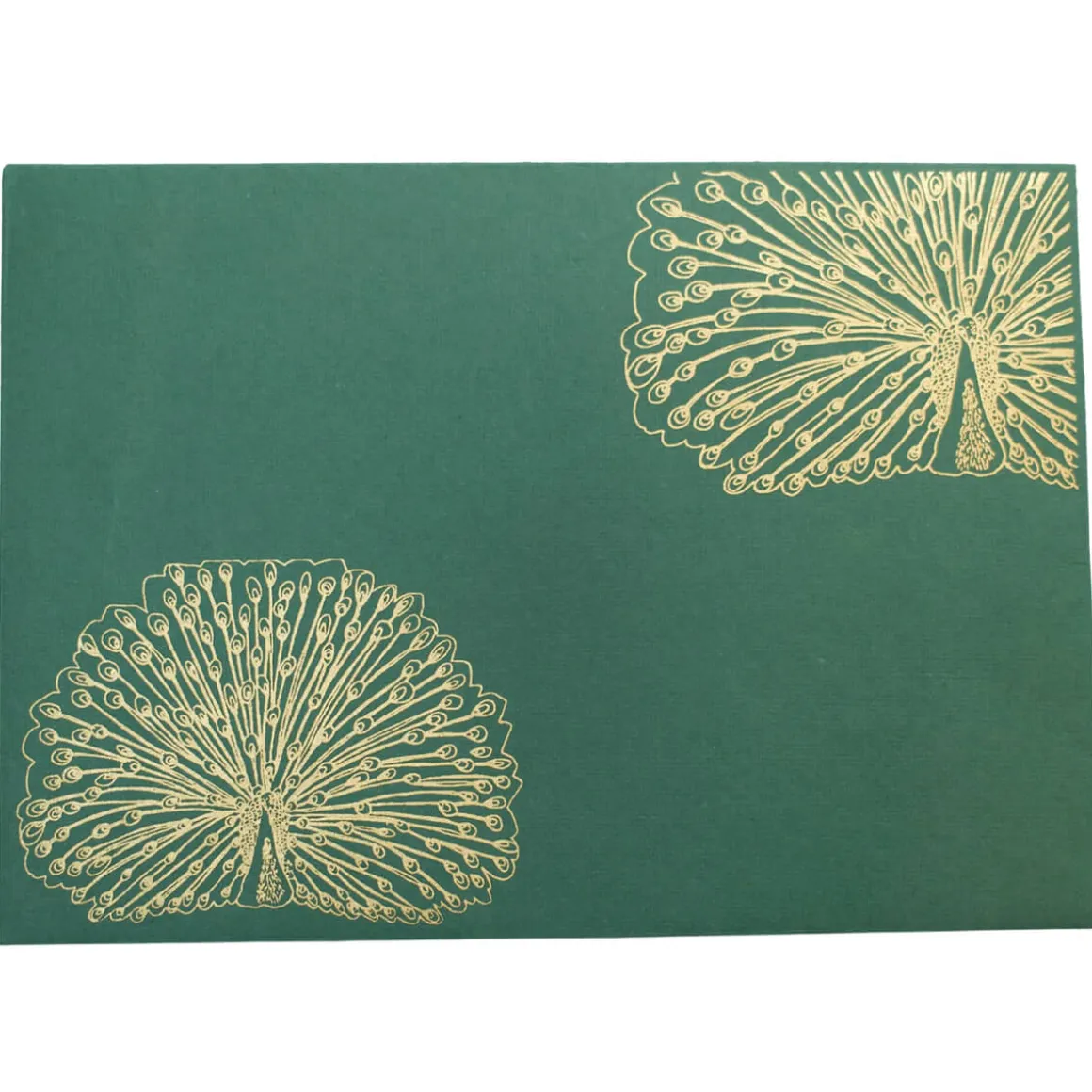 Peacock Shaped Greetings Card by East End Press