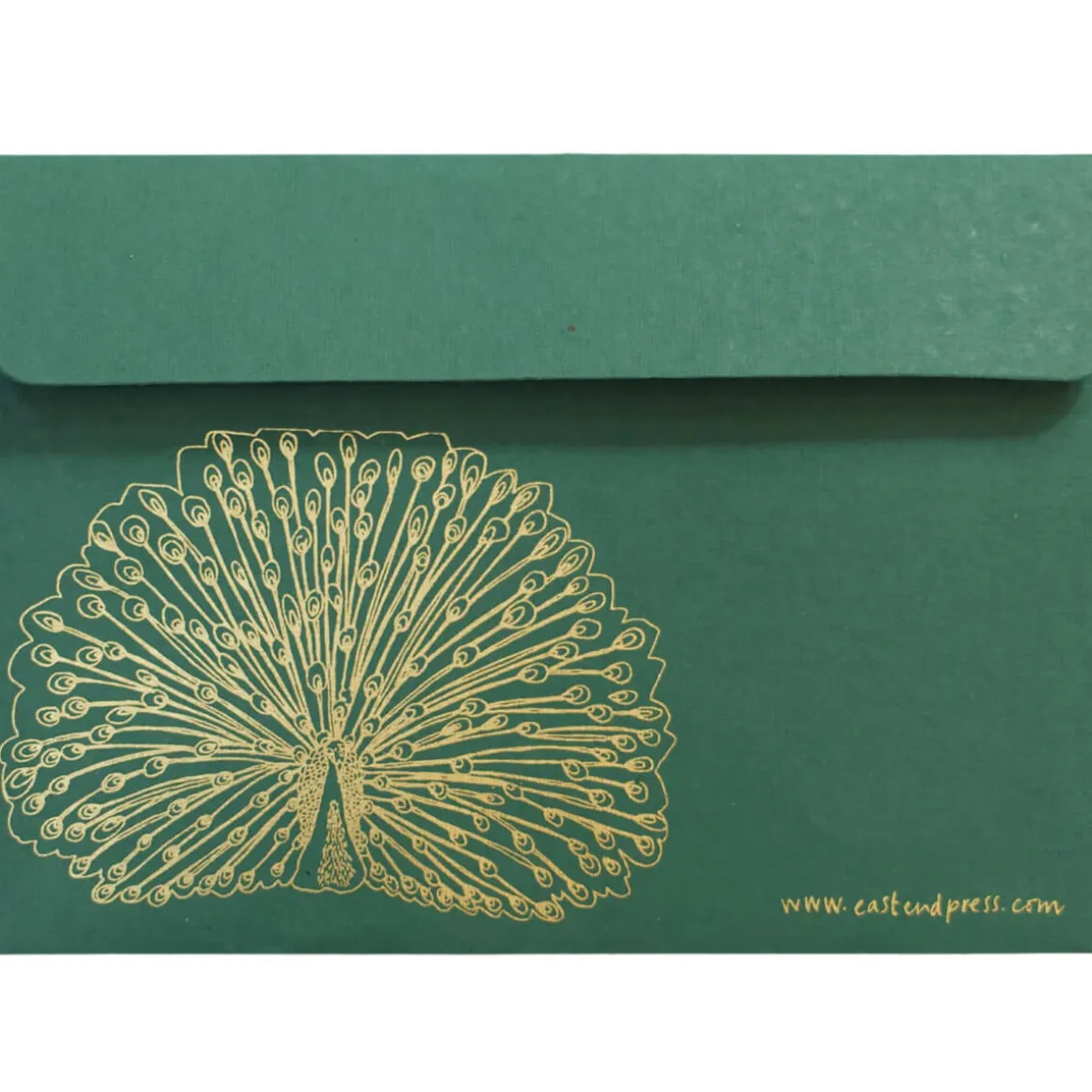 Peacock Shaped Greetings Card by East End Press