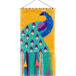 Peacock Wall Art Needlepoint Kit by Sozo