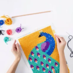 Peacock Wall Art Needlepoint Kit by Sozo
