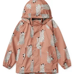 Pedia Rain Jacket in Cat / Tuscany Rose by Liewood