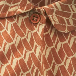 Penguin Dress in Apricot Geo Print by Caramel
