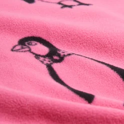 Penguin Fleece Trousers in Pink by Mini Rodini